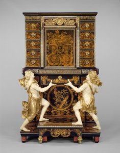 Kabinet op standaard met medaillons naar Jean Varin, ca. 1675-80